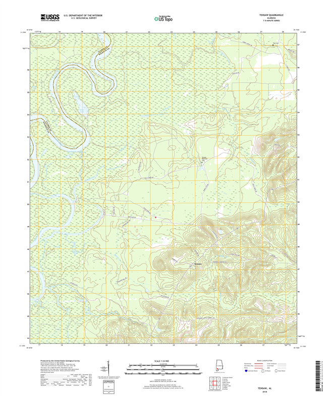 Tensaw Alabama - 24k Topo Map