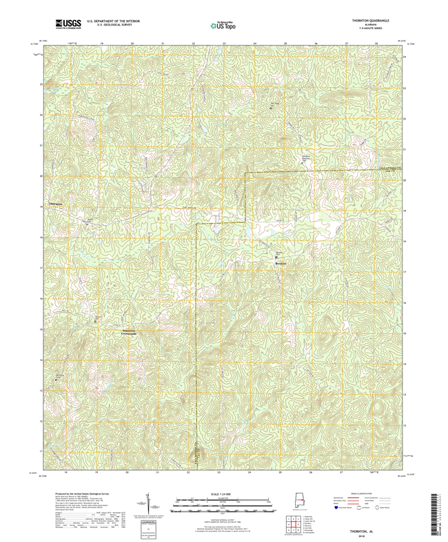 Thornton Alabama - 24k Topo Map