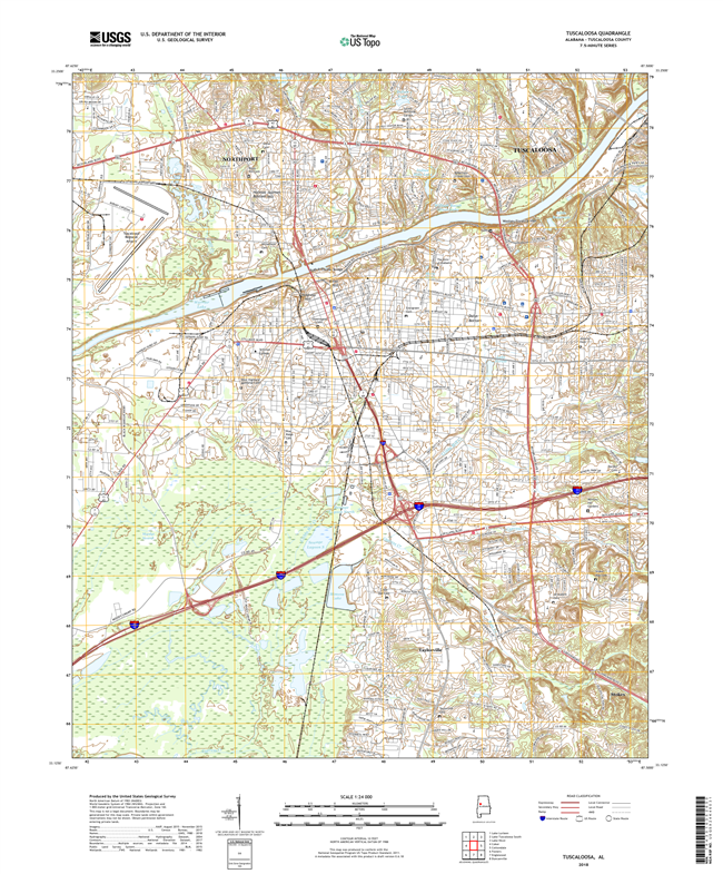 Tuscaloosa Alabama - 24k Topo Map