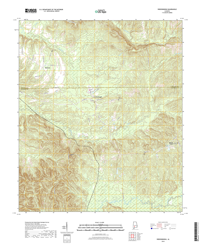 Vredenburgh Alabama - 24k Topo Map