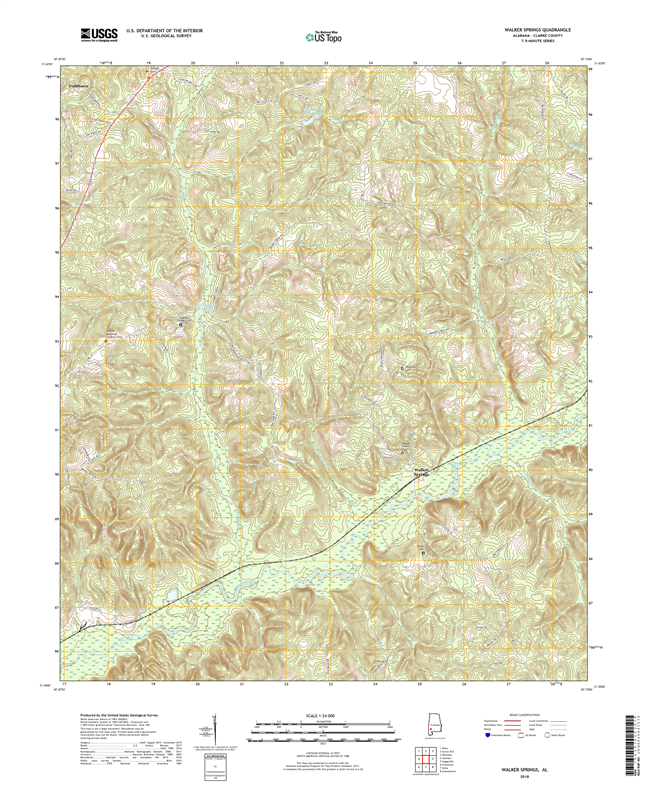 Walker Springs Alabama - 24k Topo Map