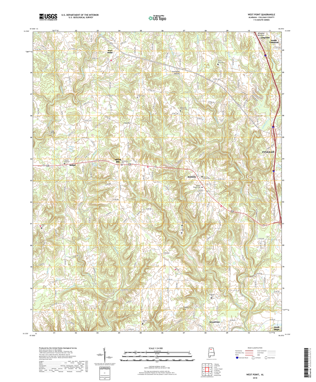 West Point Alabama - 24k Topo Map