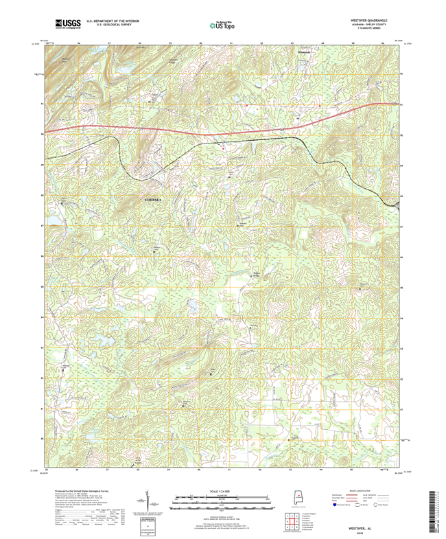 Westover Alabama - 24k Topo Map
