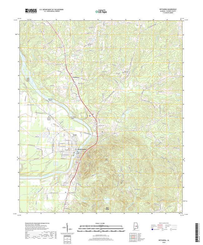 Wetumpka Alabama - 24k Topo Map