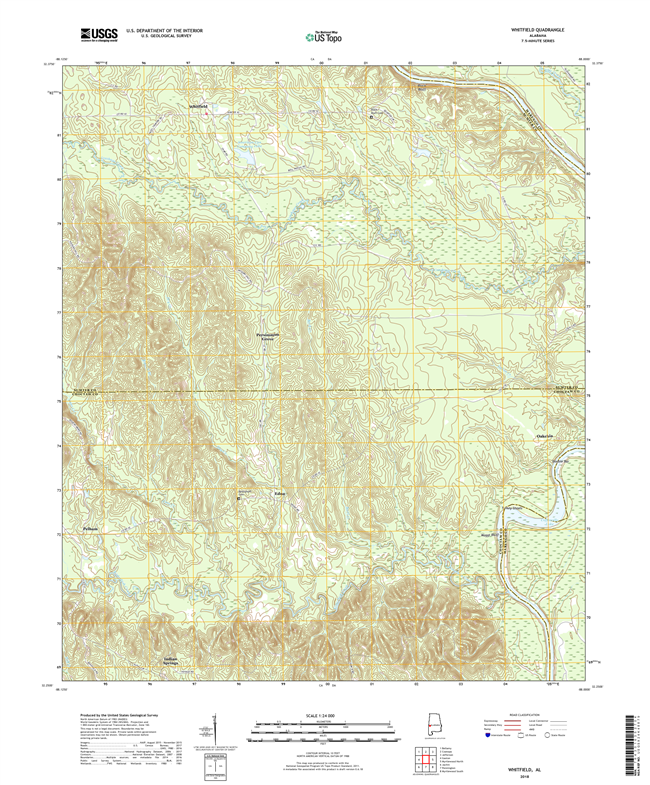 Whitfield Alabama - 24k Topo Map
