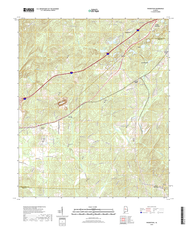 Woodstock Alabama - 24k Topo Map