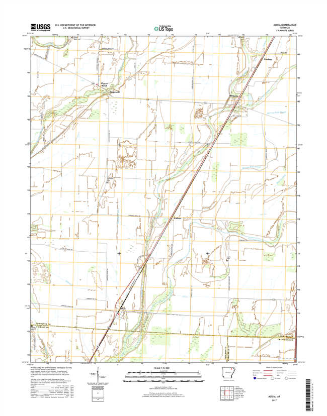 Alicia Arkansas - 24k Topo Map