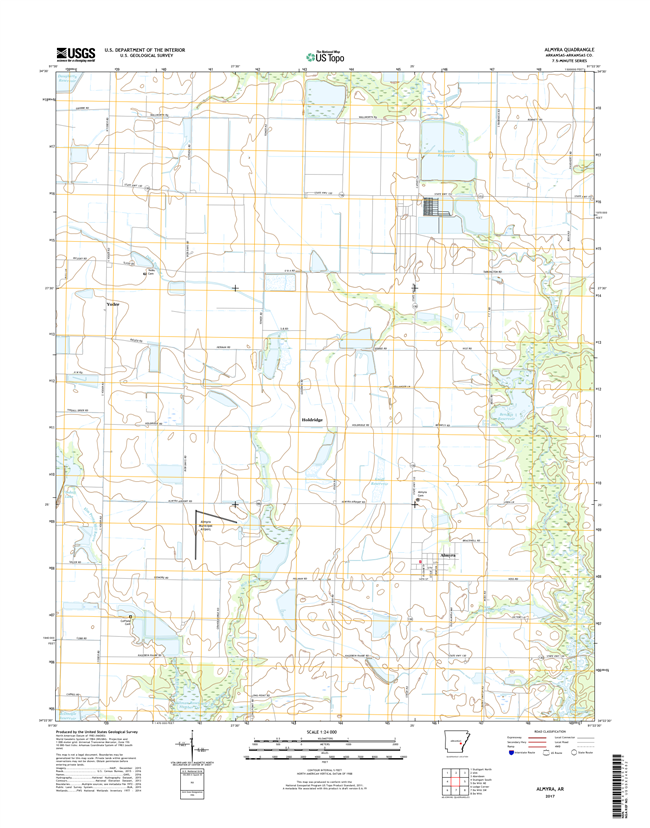 Almyra Arkansas - 24k Topo Map