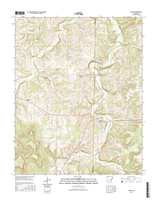 Alpena Arkansas - 24k Topo Map