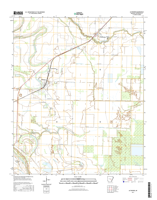 Altheimer Arkansas - 24k Topo Map