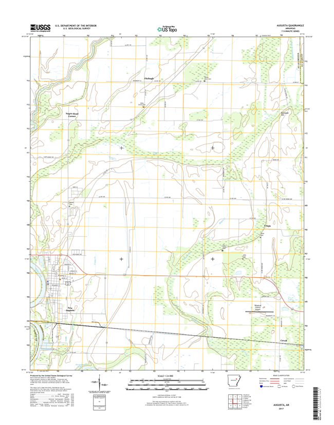Augusta Arkansas - 24k Topo Map