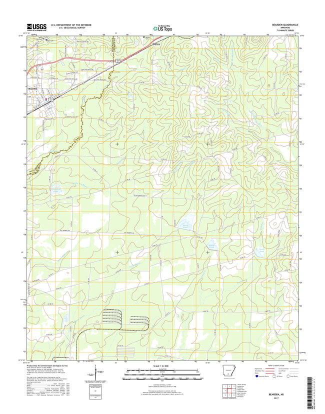 Bearden Arkansas - 24k Topo Map