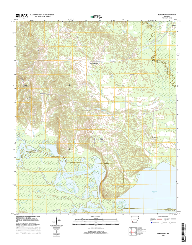 Ben Lomond Arkansas - 24k Topo Map