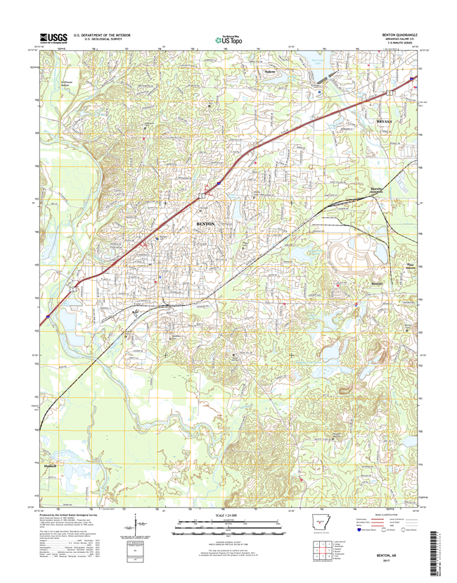 Benton Arkansas - 24k Topo Map