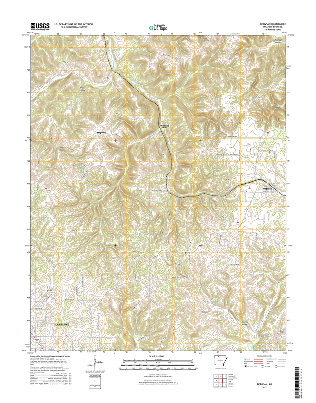 Bergman Arkansas - 24k Topo Map