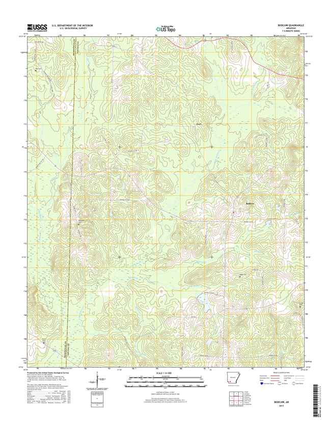 Bodcaw Arkansas - 24k Topo Map