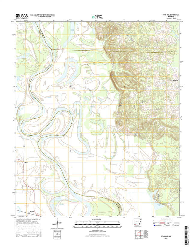 Boyd Hill Arkansas - 24k Topo Map