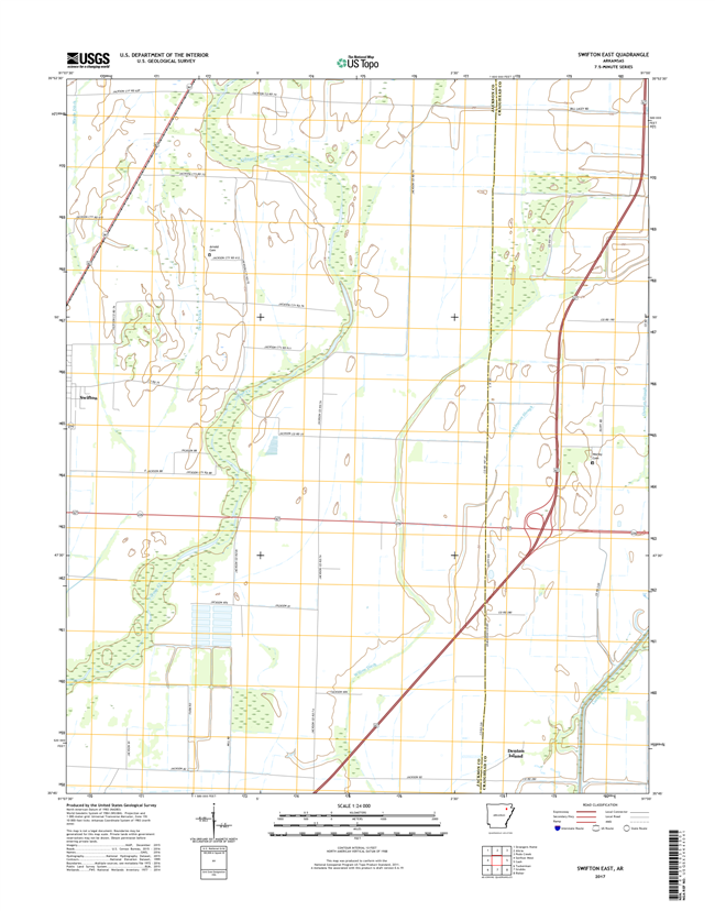Swifton East Arkansas - 24k Topo Map