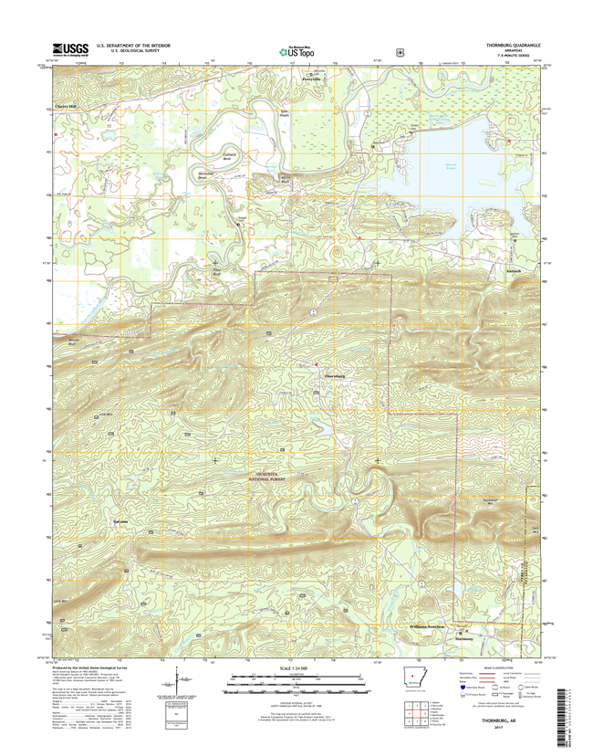 Thornburg Arkansas - 24k Topo Map