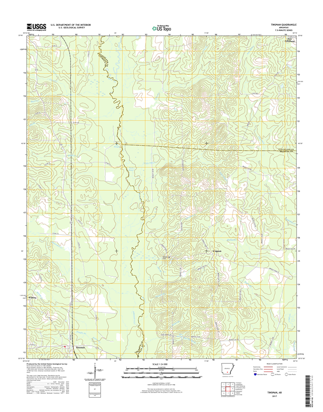 Tinsman Arkansas - 24k Topo Map