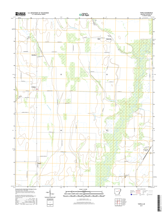 Tupelo Arkansas - 24k Topo Map