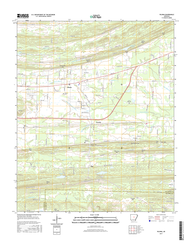 Vilonia Arkansas - 24k Topo Map
