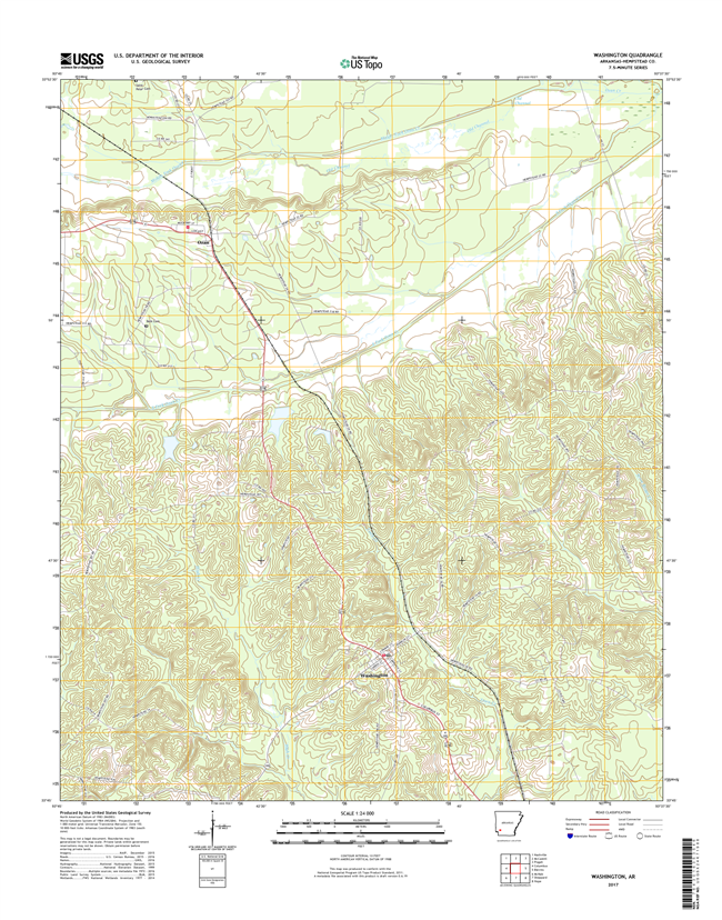 Washington Arkansas - 24k Topo Map