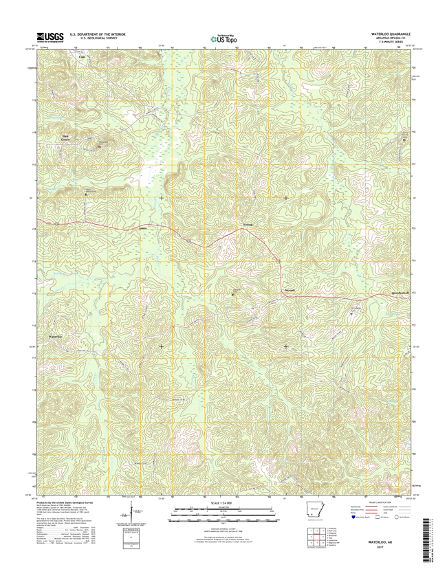 Waterloo Arkansas - 24k Topo Map