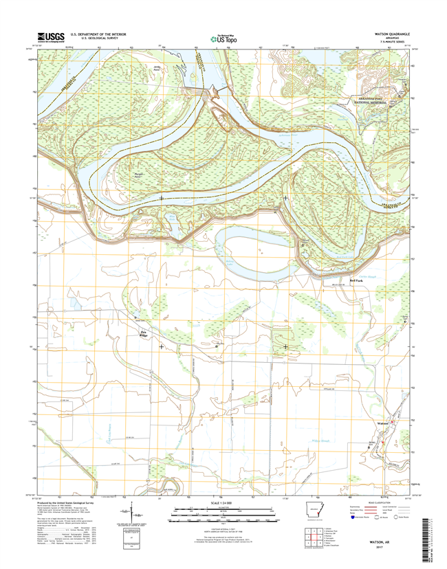 Watson Arkansas - 24k Topo Map