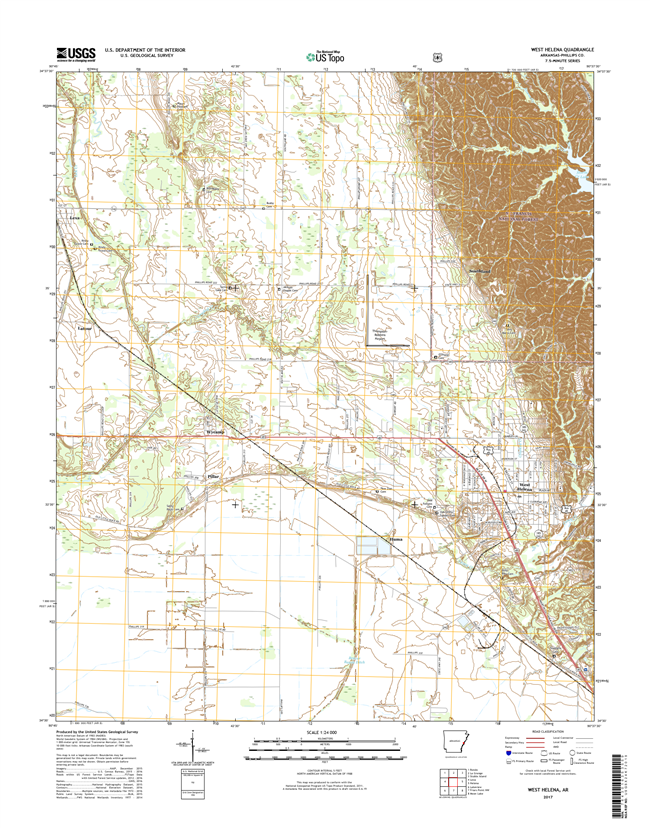 West Helena Arkansas - 24k Topo Map