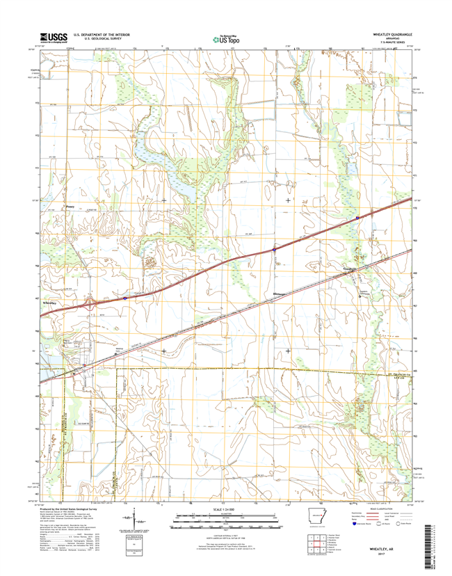 Wheatley Arkansas - 24k Topo Map