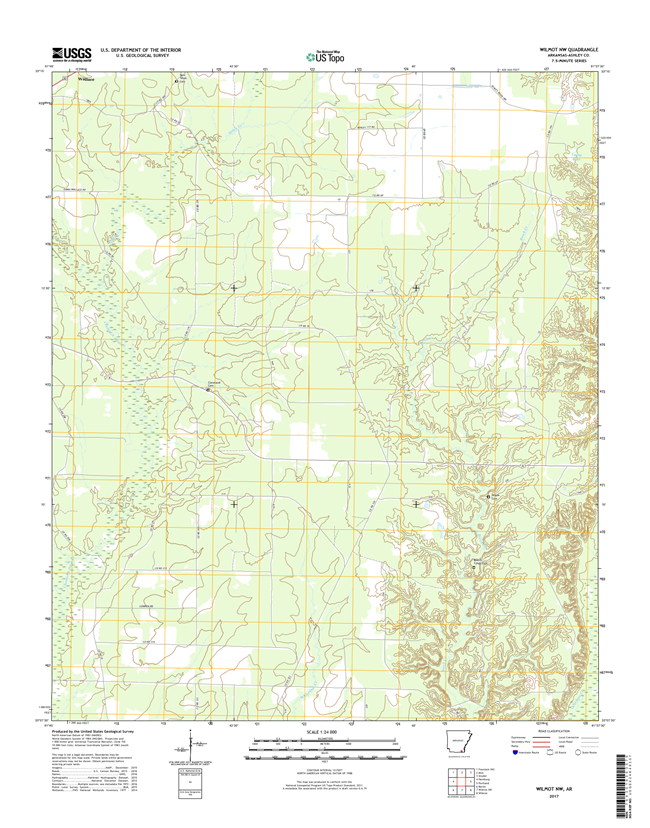 Wilmot NW Arkansas - 24k Topo Map