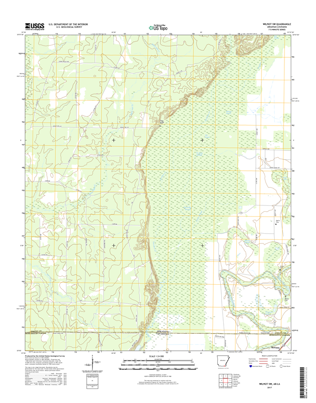 Wilmot SW Arkansas - Louisana - 24k Topo Map