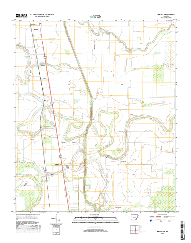 Winchester Arkansas - 24k Topo Map