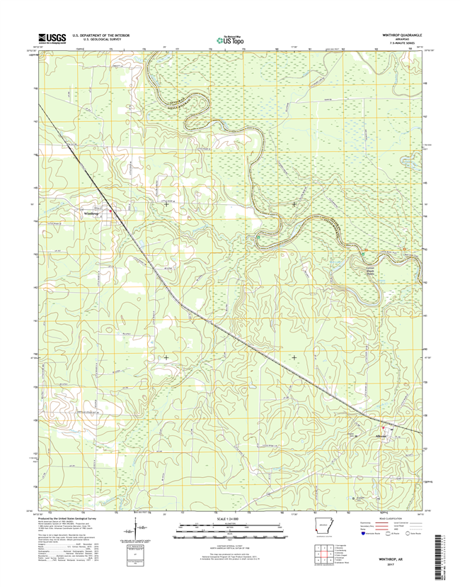 Winthrop Arkansas - 24k Topo Map