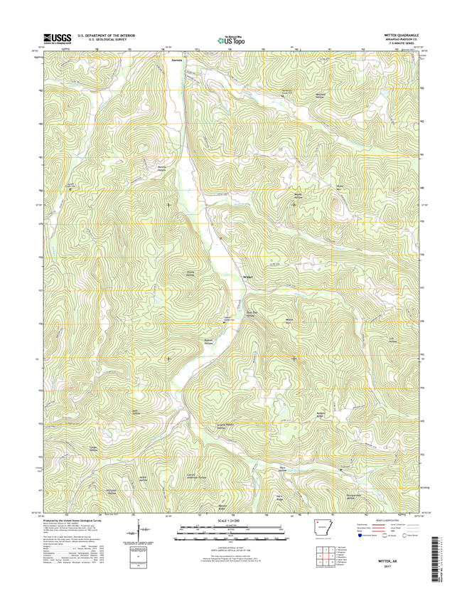 Witter Arkansas - 24k Topo Map