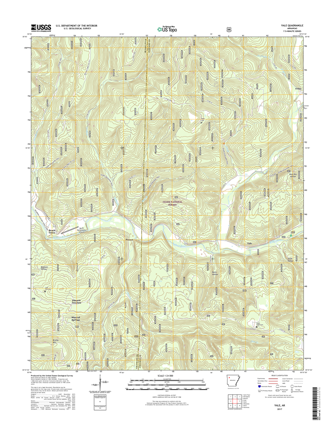 Yale Arkansas - 24k Topo Map