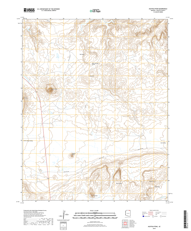 Agathla Peak Arizona - 24k Topo Map