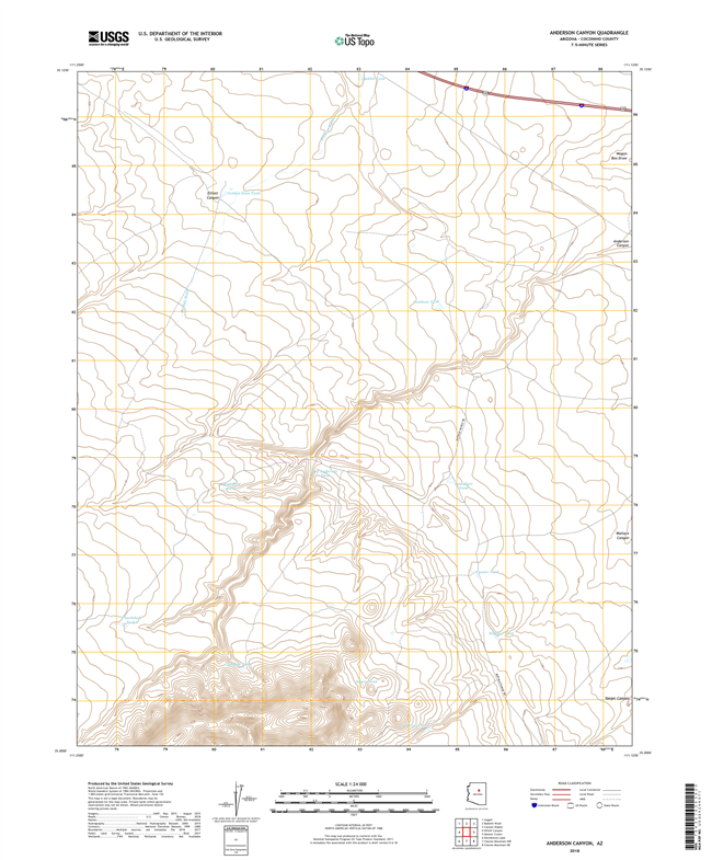 Anderson Canyon Arizona - 24k Topo Map