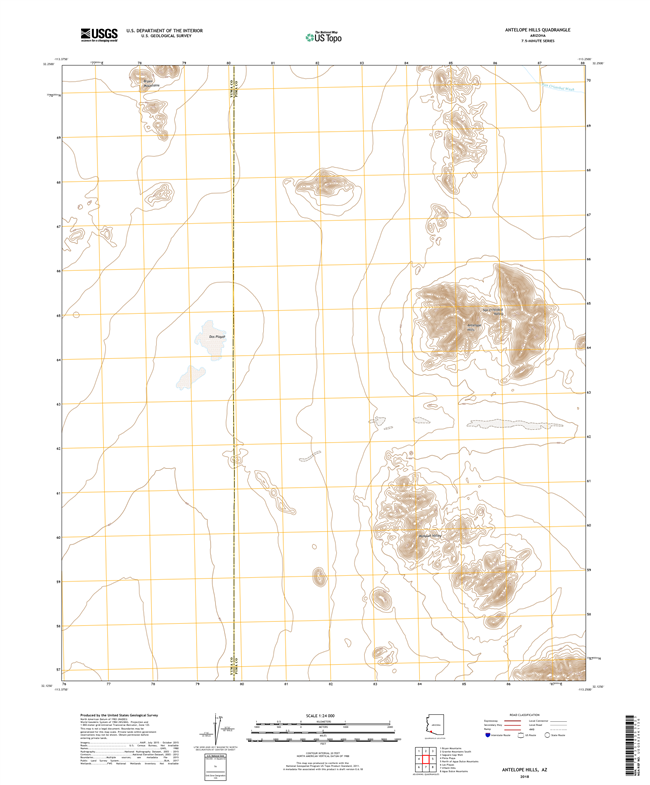 Antelope Hills Arizona - 24k Topo Map