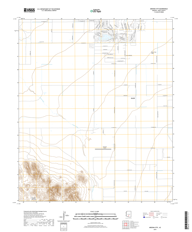 Arizona City Arizona - 24k Topo Map