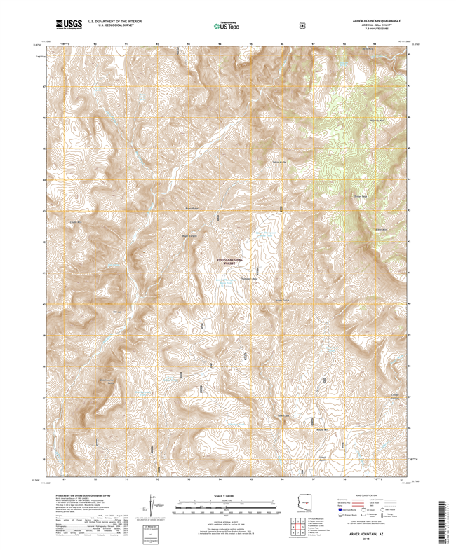 Armer Mountain Arizona - 24k Topo Map