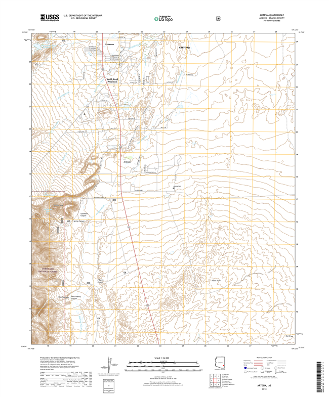 Artesia Arizona - 24k Topo Map