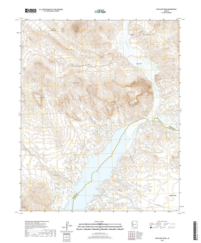Artillery Peak Arizona - 24k Topo Map