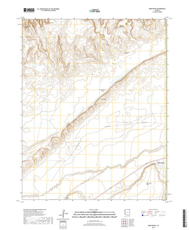 Baby Rocks Arizona - 24k Topo Map