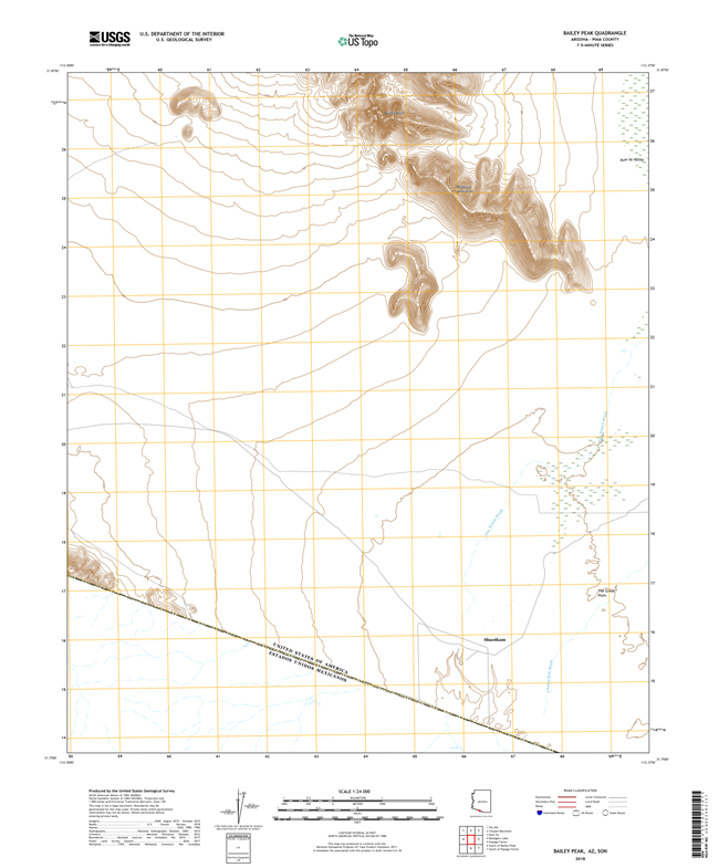 Bailey Peak Arizona - 24k Topo Map