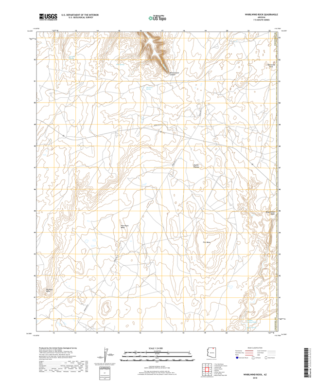 Whirlwind Rock Arizona - 24k Topo Map