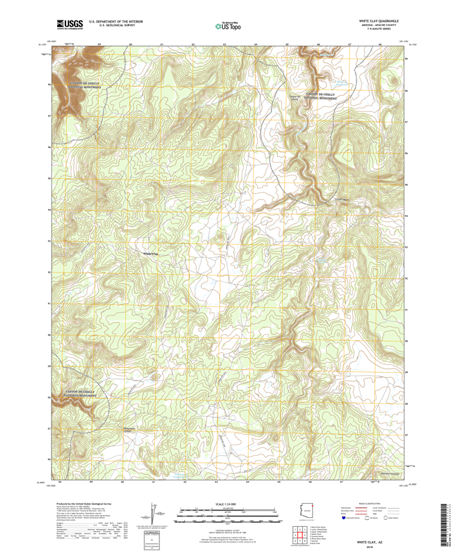 White Clay Arizona - 24k Topo Map