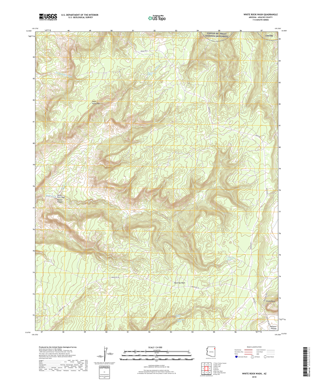 White Rock Wash Arizona - 24k Topo Map