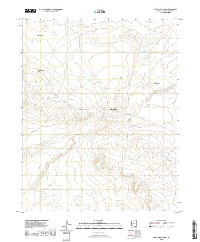 White Water Tank Arizona - 24k Topo Map